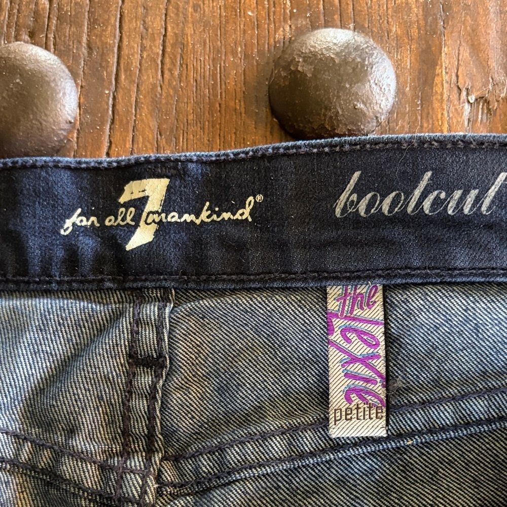 7 For All Mankind Dark Blue Flare Jeans - Picture 3 of 5